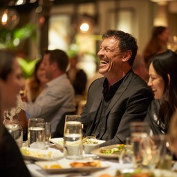 Singles event dinner